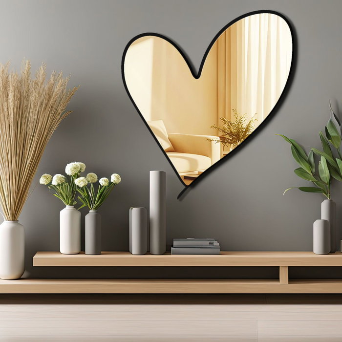 Wallity Ozgl517 Espejo Decorativo Dorado 43x48 cm Elegante Sofisticado Para Hogar